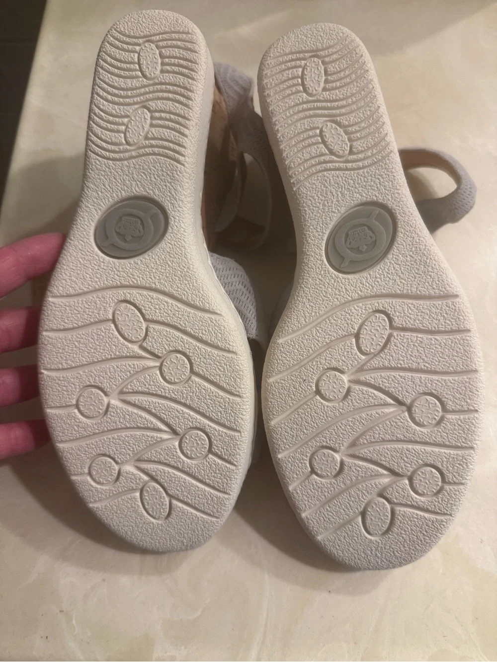 Born Women's Gray Wedge Sandals with Ankle Strap